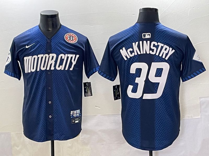 Men 2025 Detroit Tigers #39 Mckinstry Blue City Edition Nike MLB Jersey style 5->detroit tigers->MLB Jersey